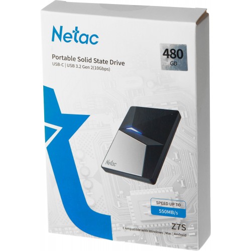 Внешний SSD Netac Z7S 2ТБ (NT01Z7S-002T-32BK) (черный) 4