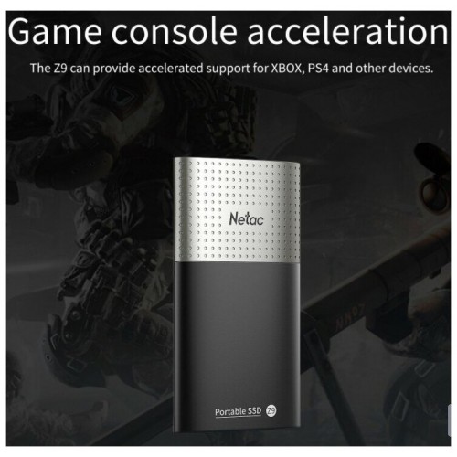 Внешний SSD Netac Z9 1ТБ (NT01Z9-001T-32BK) (серебристый/черный) 6