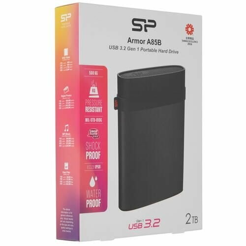 Внешний SSD Silicon Power A85B Armor 2ТБ (SP020TBPHD85BS3K) (черный) 5
