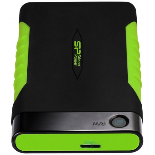 Внешний SSD Silicon Power Armor A15 2 ТБ (SP020TBPHDA15S3K) (черный/зеленый) 1
