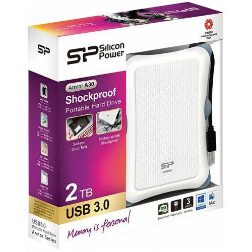 Внешний SSD Silicon Power Armor A30 2 ТБ (SP020TBPHDA30S3W) (белый) 6