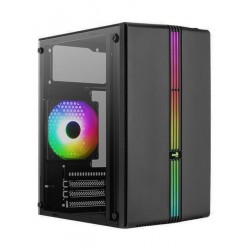 Корпус AeroCool EVO Mini-G-BK-v1 RGB без БП (4711099472352) (черный)