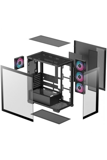 Корпус DeepCool CG580 4F без БП PL750D (R-CG580-4F-PL750D-R-1) (черный) 9