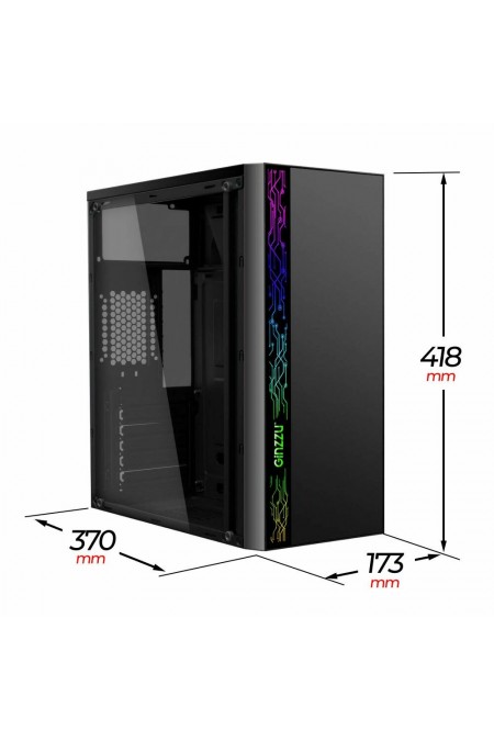 Корпус GINZZU A370 RGB без БП (черный) 1