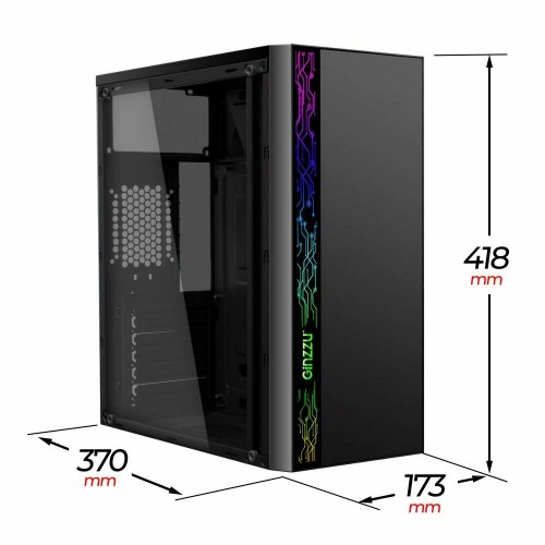 Корпус GINZZU A370 RGB без БП (черный) 2