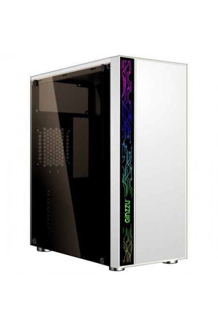 Корпус GINZZU A390 RGB без БП (белый) 