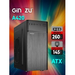 Корпус GINZZU A420 ATX без БП (черный)