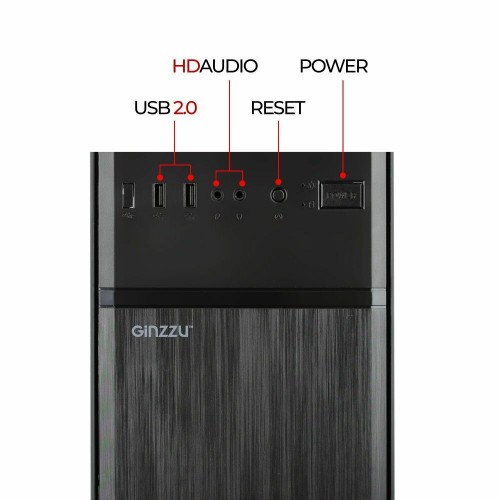 Корпус GINZZU A420 ATX без БП (черный) 4