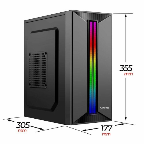 Корпус GINZZU B350 RGB без БП (черный) 2