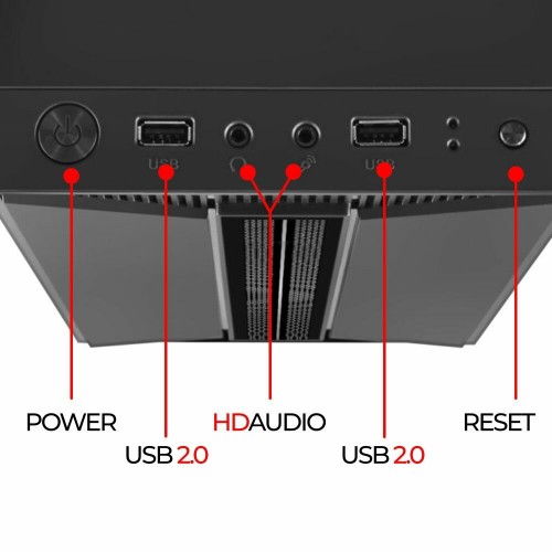 Корпус GINZZU B350 RGB без БП (черный) 3