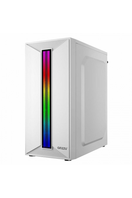 Корпус GINZZU B380 RGB без БП (белый) 