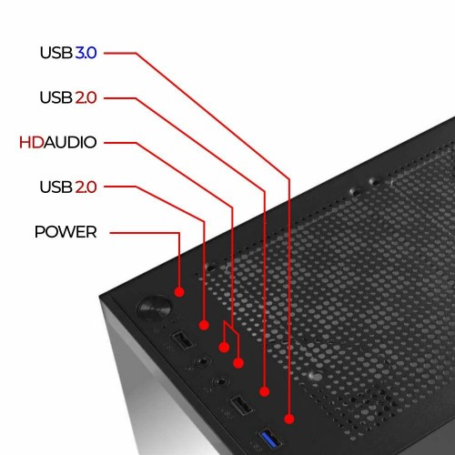 Корпус GINZZU CL100 без БП (черный) 4