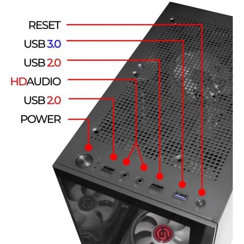 Корпус Ginzzu CL305 без БП (черный) 6