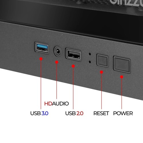 Корпус Ginzzu CL400 без БП (черный) 8