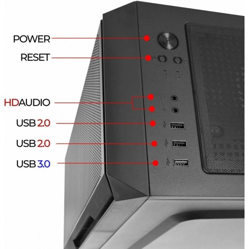 Корпус Ginzzu CL590 без БП (черный) 4