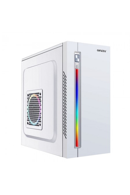Корпус GINZZU D380 RGB без БП (белый) 