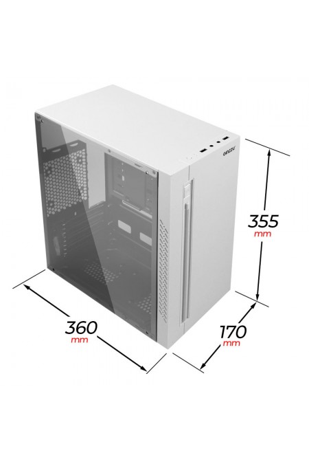 Корпус GINZZU D390 без БП (белый) 1