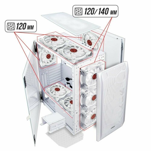 Корпус Ginzzu GL390 без БП (белый) 1