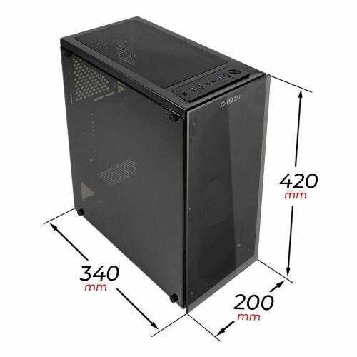 Корпус GINZZU SL190 без БП (черный) 2