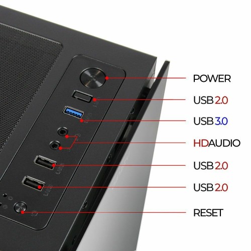 Корпус GINZZU SL190 без БП (черный) 4