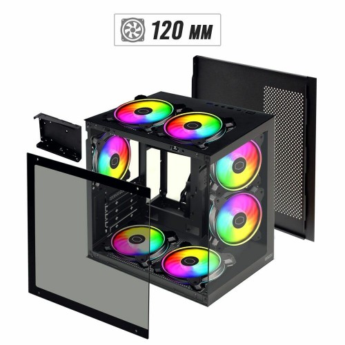 Корпус Ginzzu V100 без БП (черный) 1