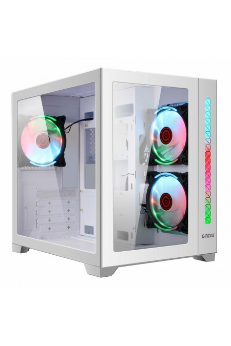 Корпус GINZZU V450 RGB без БП (белый) 