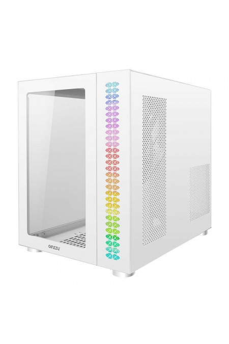 Корпус Ginzzu V560 WH RGB без БП (белый) 