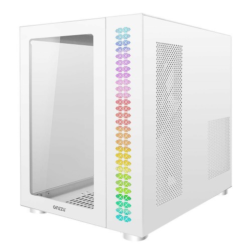 Корпус Ginzzu V560 WH RGB без БП (белый) 