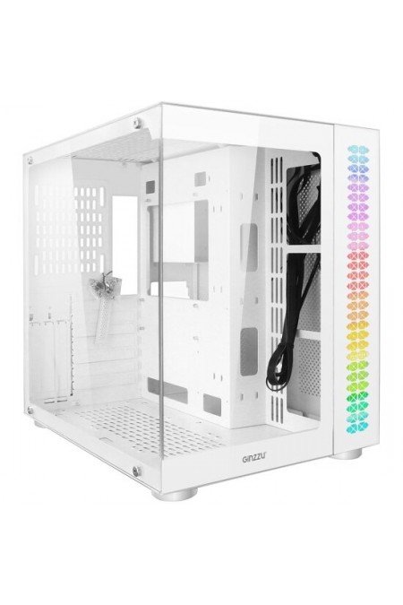 Корпус GINZZU V580 RGB без БП (белый) 