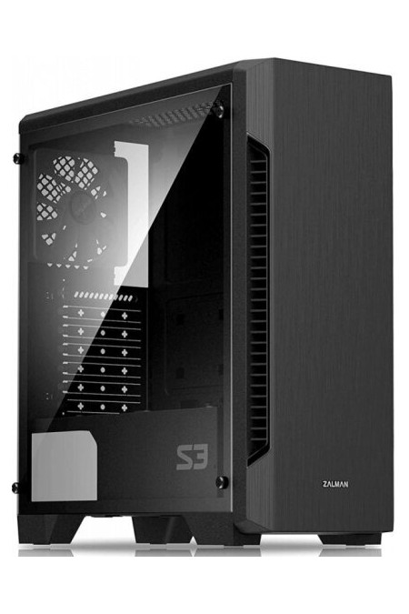 Корпус Zalman S3 TG без БП (черный) 