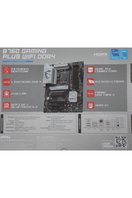 Материнская плата MSI B760 GAMING PLUS WIFI DDR4 11