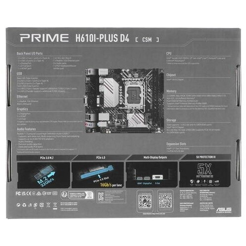 Материнская плата ASUS PRIME H610I-PLUS D4-CSM (90MB1B20-M0EAYC) 9