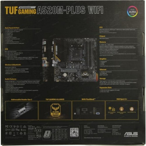 Материнская плата ASUS TUF GAMING A520M-PLUS WIFI (90MB17F0-M0EAY0) 3
