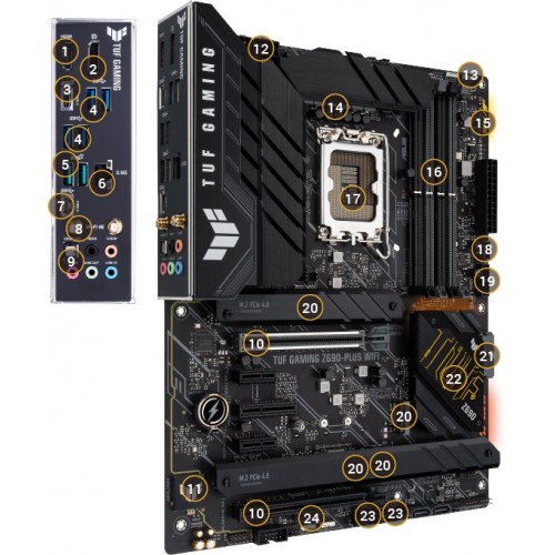 Материнская плата ASUS TUF GAMING Z690-PLUS WIFI (90MB18V0-M0EAY0) 9