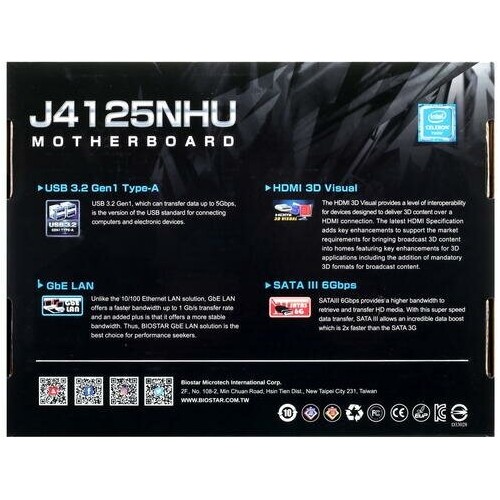 Материнская плата Biostar J4125NHU 6