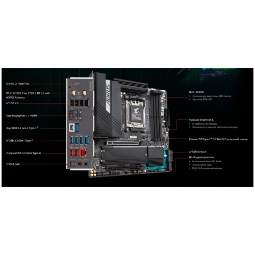 Материнская плата GIGABYTE B650M AORUS ELITE AX 5