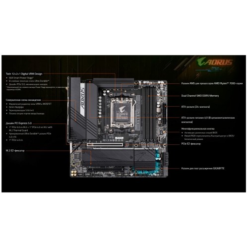Материнская плата GIGABYTE B650M AORUS ELITE AX 8