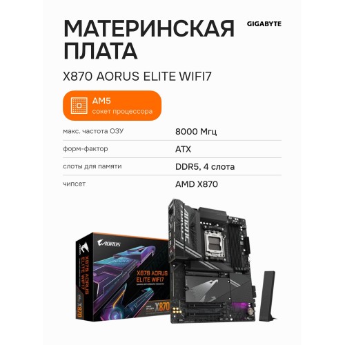 Материнская плата GIGABYTE X870 A ELITE WIFI7 