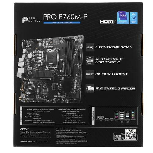 Материнская плата MSI PRO B760M-P DDR5 4