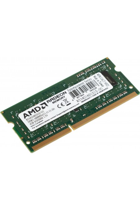 Оперативная память AMD 4 ГБ DDR3 1600 МГц SODIMM (R534G1601S1S-UGO) 