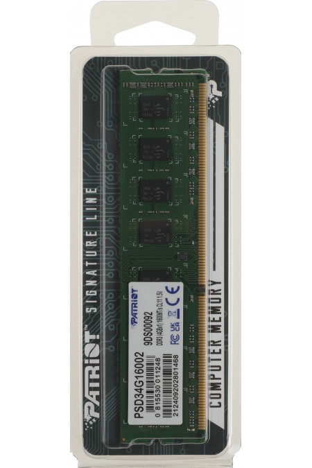 Оперативная память Patriot Memory SL 4 ГБ DDR3 1600 МГц DIMM CL11 (PSD34G16002) 3