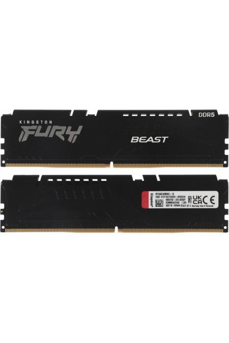 Оперативная память Kingston 16 ГБ (8 ГБ x 2 шт.) DDR5 5600 МГц DIMM CL40 (KF556C40BBK2-16) 