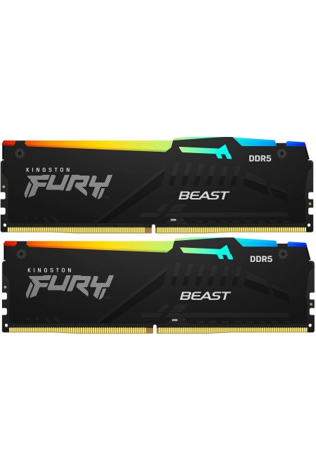 Оперативная память Kingston FURY Beast RGB (16 ГБ x 2 шт.) DDR5 5200 МГц DIMM CL40 (KF552C40BBAK2-32) 1