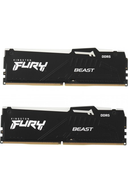 Оперативная память Kingston FURY Beast RGB (16 ГБ x 2 шт.) DDR5 5200 МГц DIMM CL40 (KF552C40BBAK2-32) 7