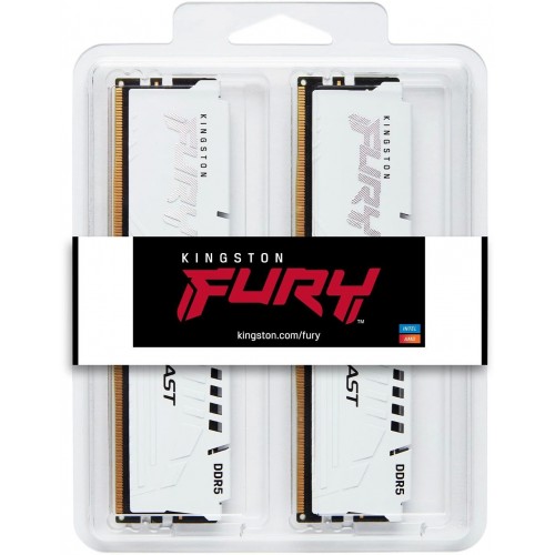 Оперативная память Kingston Fury Beast White Expo 32 ГБ (16 ГБ x 2 шт.) DDR5 5600 МГц DIMM CL36 (KF556C36BWEK2-32) 2