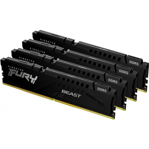Оперативная память Kingston Fury Beast Black 64 ГБ (16 ГБ x 4 шт.) DDR5 6000 МГц DIMM CL40 (KF560C40BBK4-64) 1