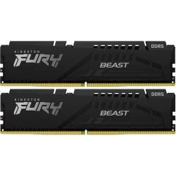 Оперативная память Kingston Fury Beast Black 64 ГБ (32 ГБ x 2 шт.) DDR5 5600 МГц DIMM CL36 (KF556C36BBEK2-64)