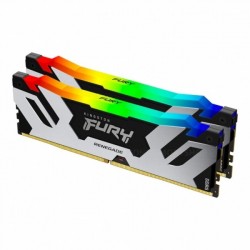 Оперативная память Kingston FURY Renegade Silver RGB XMP 96 ГБ (48 ГБ x 2 шт.) DDR5 6000 МГц DIMM CL32 (KF560C32RSAK2-96)