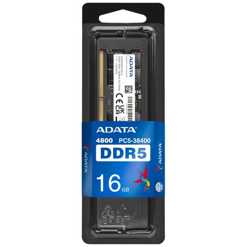 Оперативная память ADATA 16 ГБ DDR5 4800 МГц SODIMM CL40 (AD5S480016G-S) 1