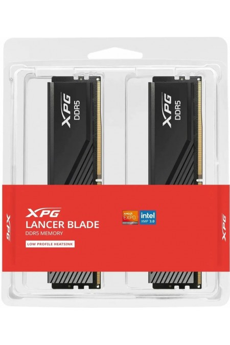 Оперативная память ADATA XPG Lancer Blade Black RGB 16 ГБ DDR5 5600 МГц DIMM CL46 (AX5U5600C468G-DTLABBK) 5